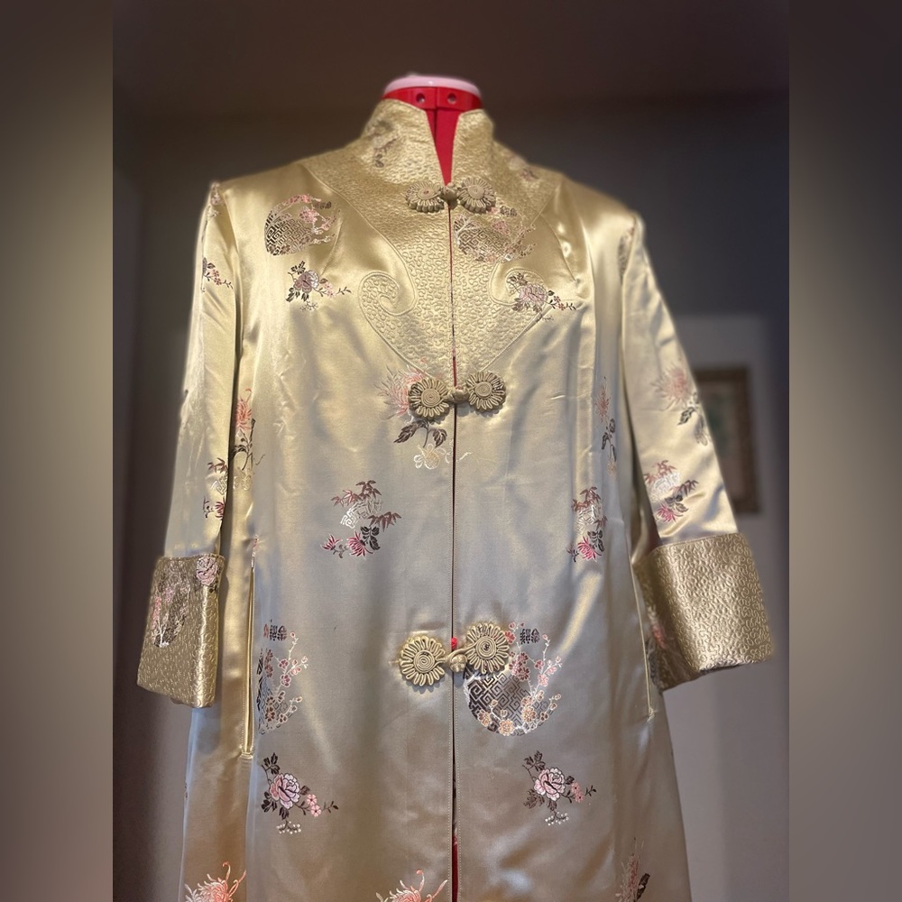 Stunning Reversible Vintage Asian Patterned House… - image 2